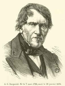 A C Becquerel, Nacido el 7 de marzo de 1788, muerto el 18 de enero de 1878 de French School